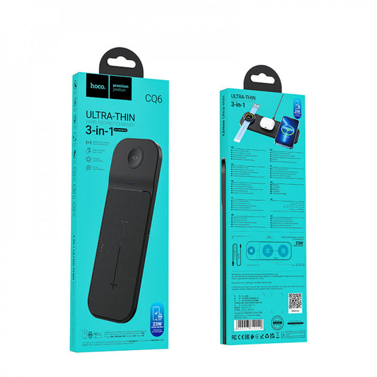 Wireless Charger 3 in 1 Hoco CQ6 SAM Watch – Black