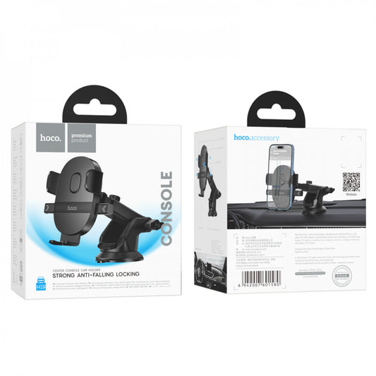 Car Holder Hoco H19 Mighty one-button (center console) – Black