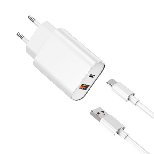 Home Charger 20W PD QC3.0 USB C Cable (1m) WiWU Wi-U002 – White
