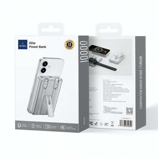 Power Bank 10000 mAh | 22.5W — WiWU Wi-P056 — Silver