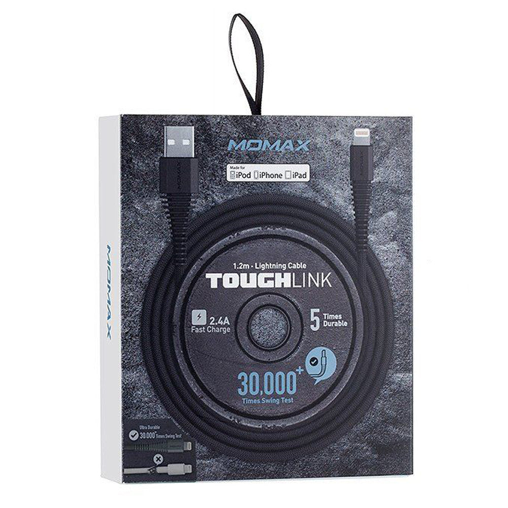 USB C cable 2.4A (1.2m) - Momax DTA5 - Black