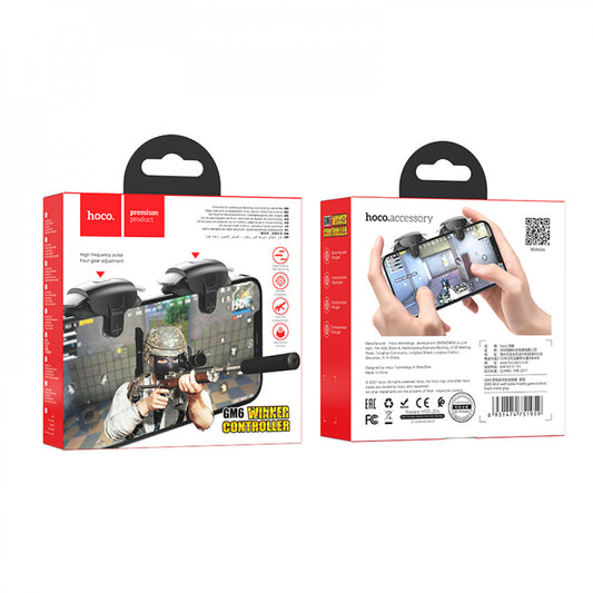 GM6 Wild wolf pulse mobile game button – Black & Gray