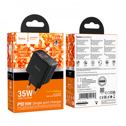 Home Charger | 35W | PD – Hoco CS41A – Black