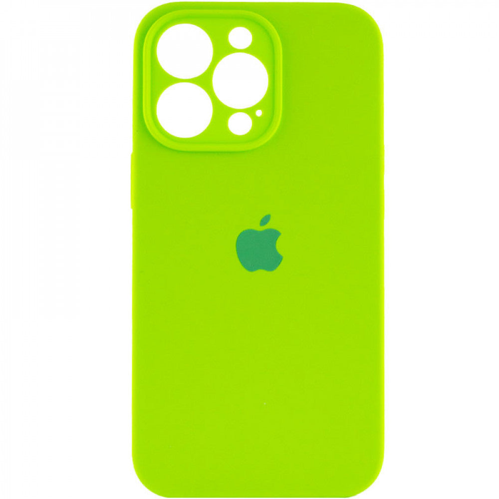 Original Silicone Case with protective camera iPhone 15 — Neon Green