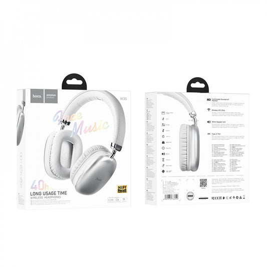 Bluetooth Headphones Hoco W35 – Silver
