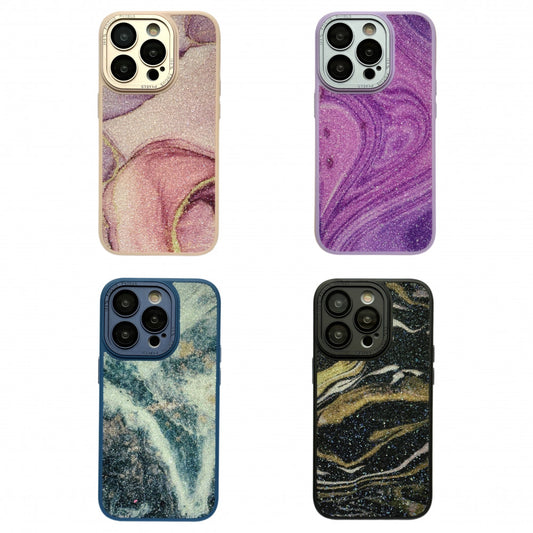Cover Cases Glitter Marble Case iPhone 14 Pro - Black