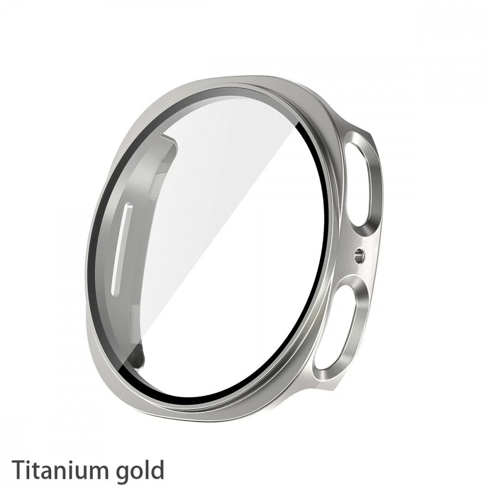 Чехол с защитным стеклом PC Glass Watch 8 40 mm — Grey&Gold
