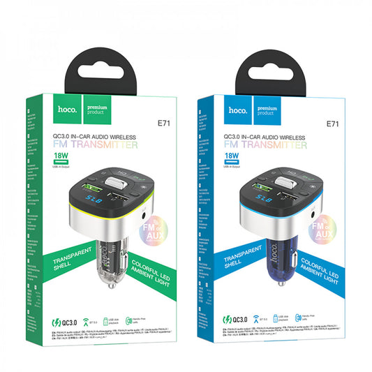 FM Transmitter Hoco E71 QC3.0 – jazz black