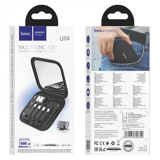 Treasure Box Storage Data Cable Set Hoco U114 — Black
