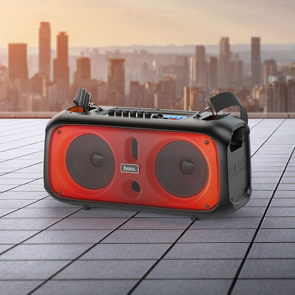 Bluetooth Speaker & 2 Microphones – Hoco BS54 – Black