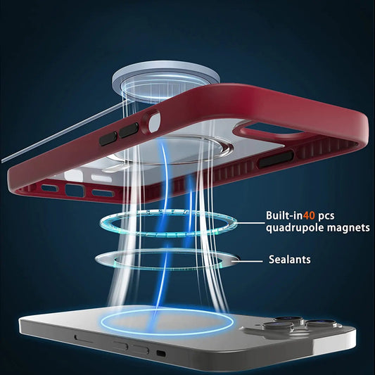 Cover Cases Colorful Matte Case with MagSafe iPhone 13 Pro - Bordo