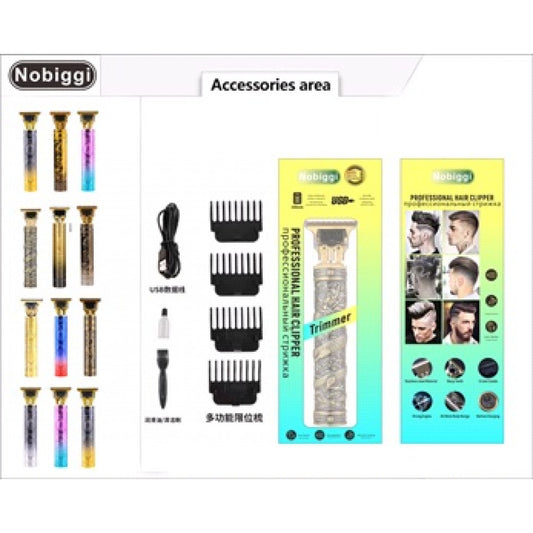 ะะฐัะธะฝะบะฐ ะดะปั ัััะธะถะบะธ ะฒะพะปะพั NB-Trimmer Colorful ะะบะบัะผัะปััะพัะฝะฐั โ Black Budda