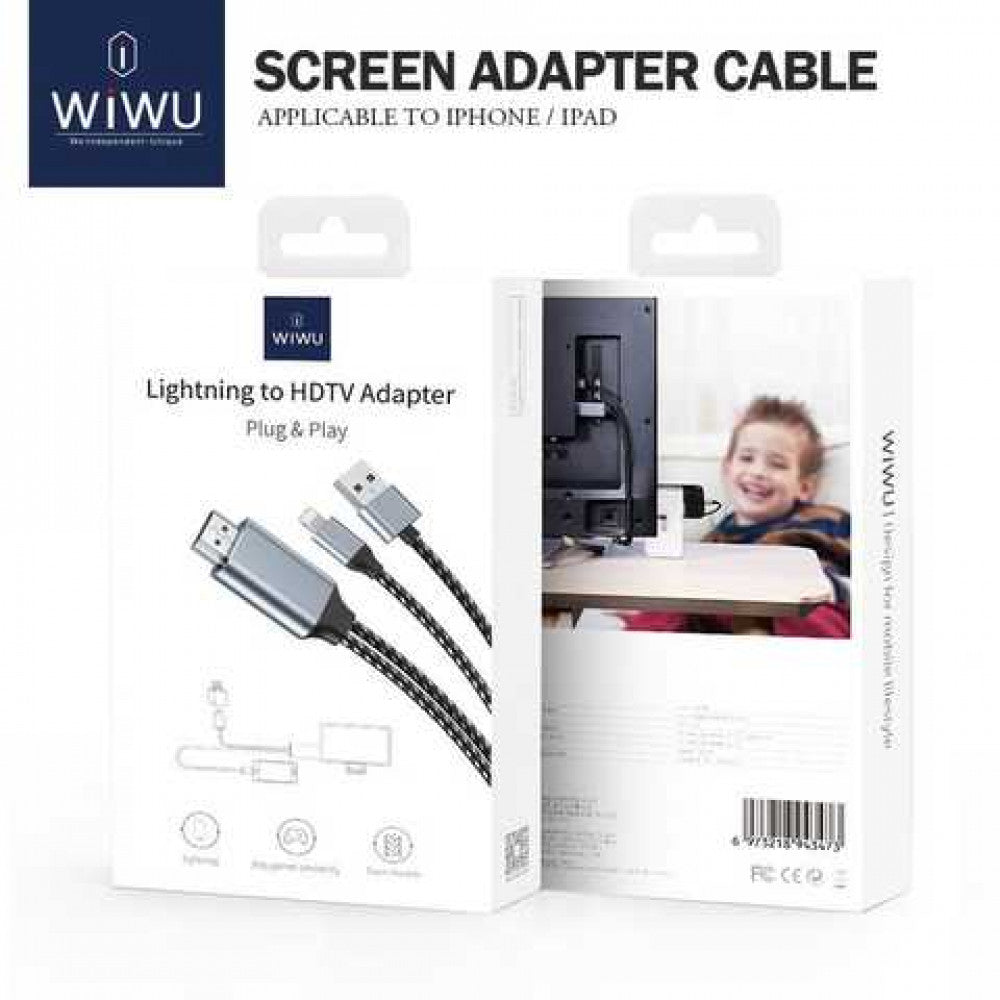 Lightning To Hdmi Cable HDTV (1m) WiWU X7L – Gray
