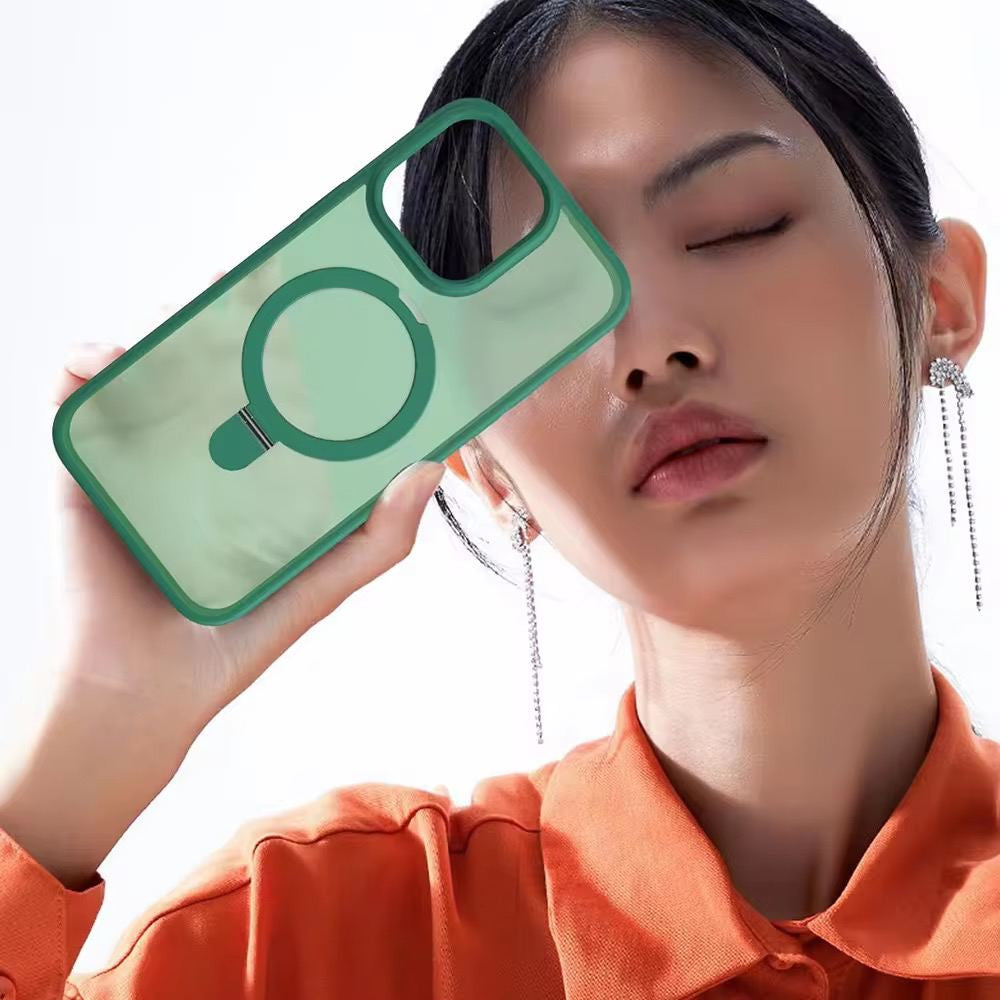 Cover Cases Matte Guard Ring Case With MagSafe iPhone 15 Plus - Black