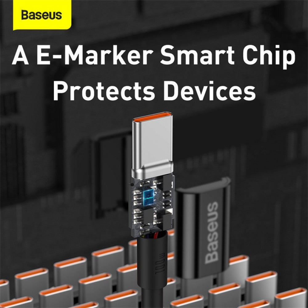 USB C to C Cable 100W PD (2m) Baseus (CATYS) – CATYS-C01 Black