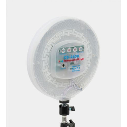 RGB LED lamp CS-2600, with the ability to change colors, on remote control, round