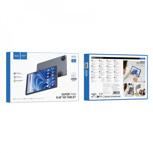 Планшет 8.68" HD, 4/64GB, Android 15, Wi-Fi, Dual Camera 5.0/13.0MP, Hoco HI15