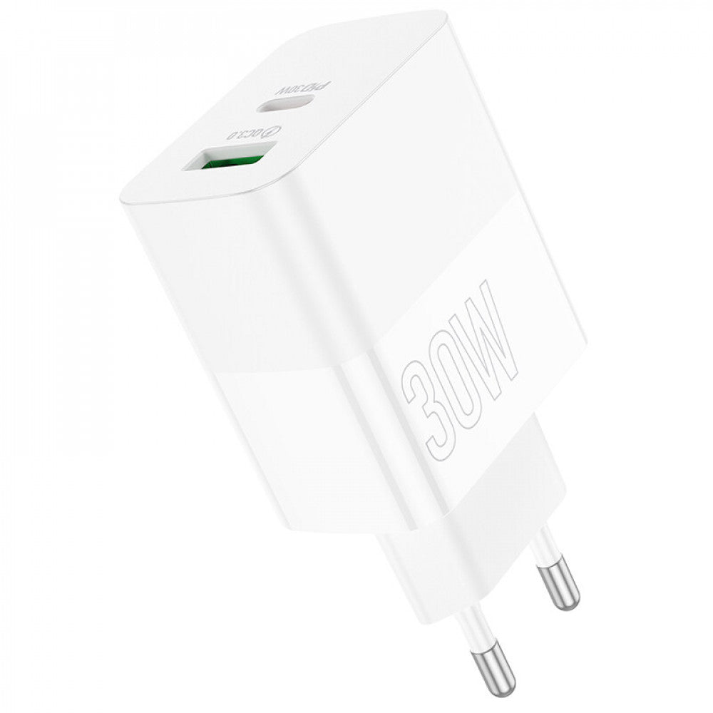 Home Charger | 30W | PD | QC3.0 – Borofone BA75A – White