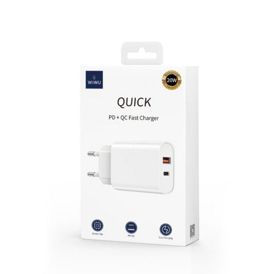 Home Charger 20W PD QC3.0 WiWU Wi-U002 – White