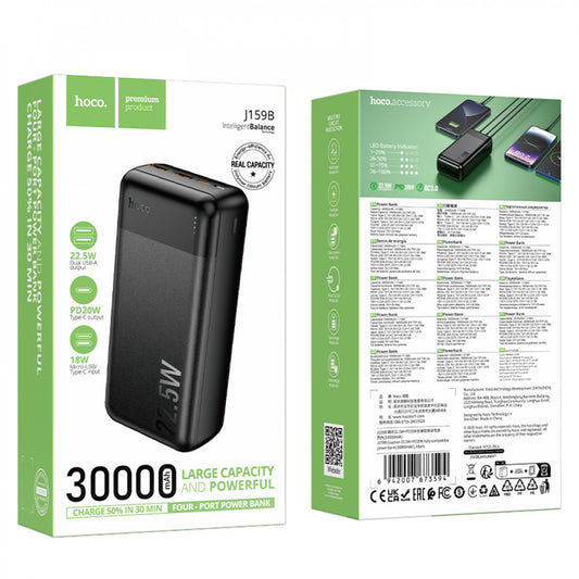 Power Bank 30000 mAh | 22.5W+PD20W — Hoco J159B