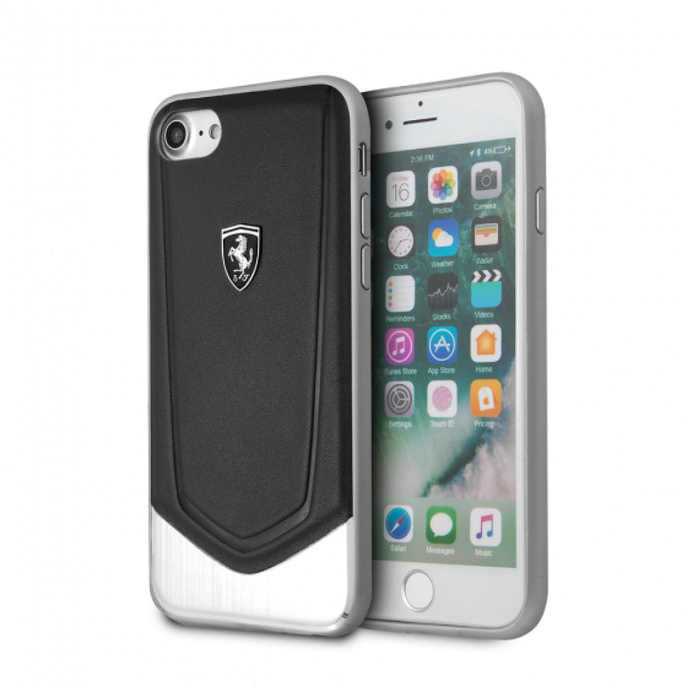 Cover Cases Ferrari Heritage Aluminum V Stripe Hard Case iPhone 7; 8 Black