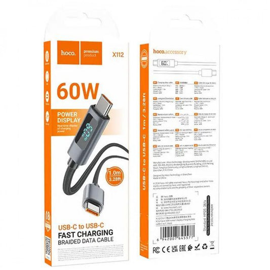 Кабель USB C to C 60W (1m) — Hoco X112