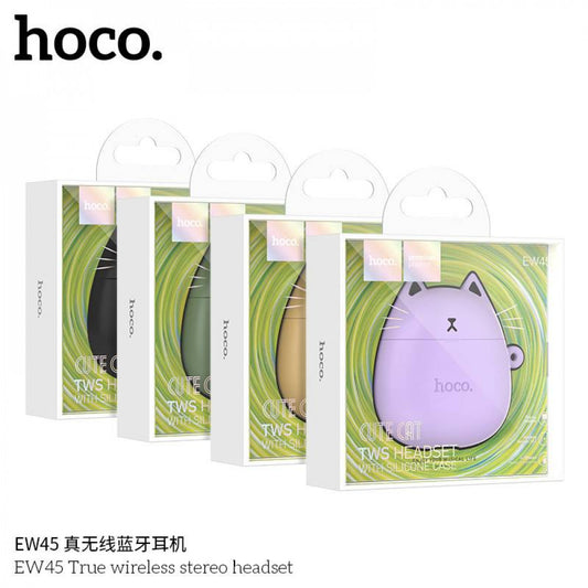 Bluetooth headset TWS Hoco EW45 – Lilac cat