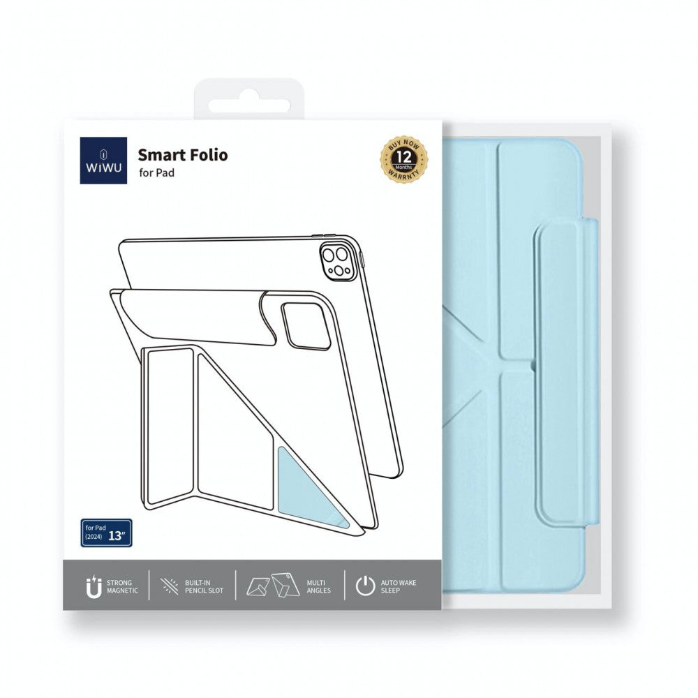 WiWU Smart Folio iPad Case — iPad Air 10.9"; 11" (2024) — Gray