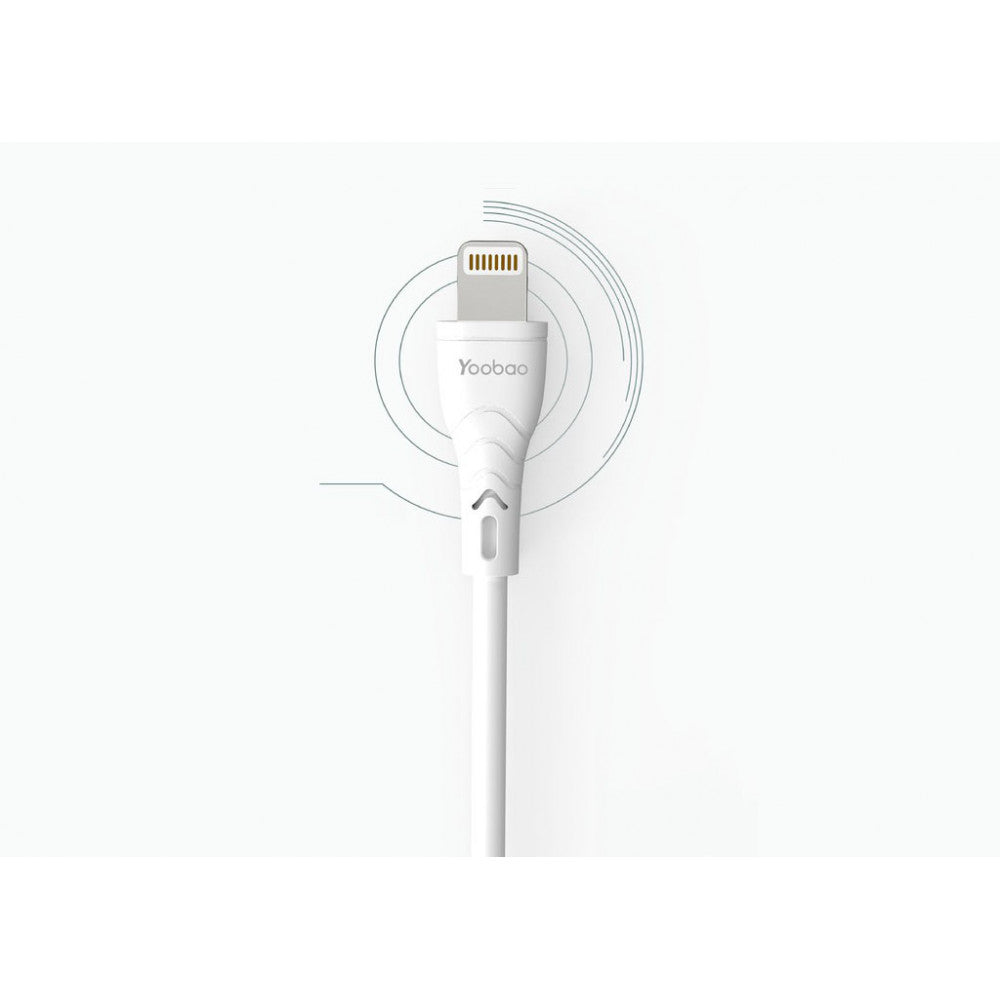 Lightning cable 2.1A (1m) Yoobao C4 - White