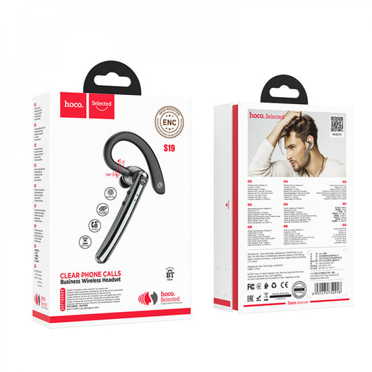 Bluetooth Headset – Hoco S19 – Metal Gray