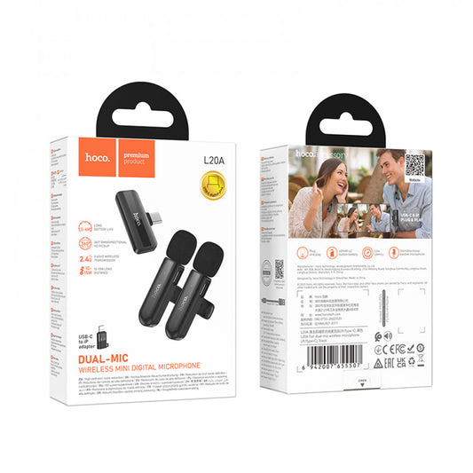 Wireless Digital Microphone Hoco L20A (iP/Type-C)