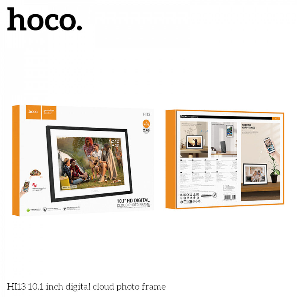 Цифровая фоторамка Hoco Hi13 10.1" HD, Android 6, 2.4G/WiFi, 5.0/13.0MP, 1 RAM/32