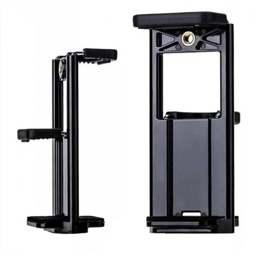 Universal holder-clamp for phone and tablet on tripod and monopod tablet clamp