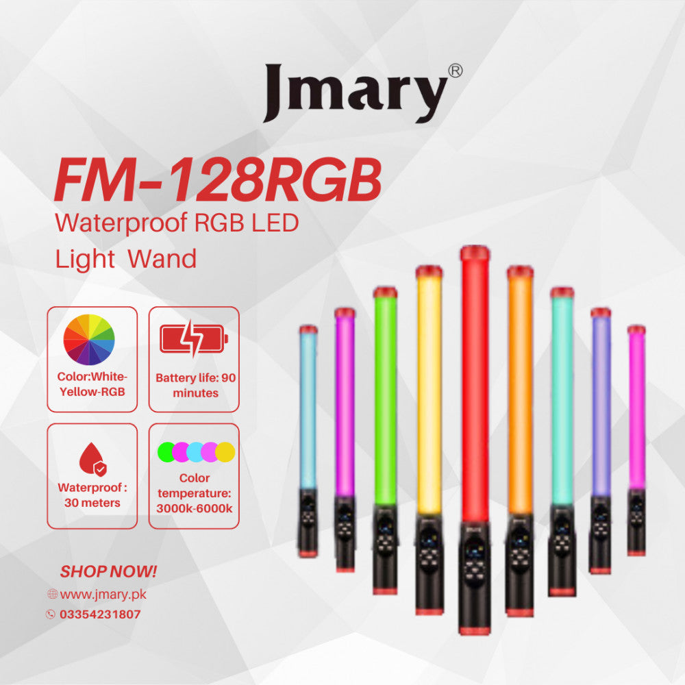 Лампа LED видео Handheld Fill Light Stick Jmary FM-128RGB