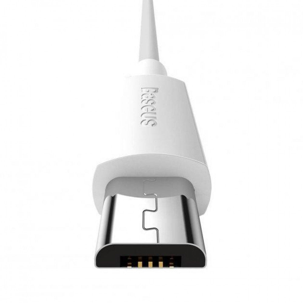 Cable Micro 2.1A (1.5m) Baseus (TZCAMZJ) Simple Wisdom (2PCS/Set – TZCAMZJ-02 White
