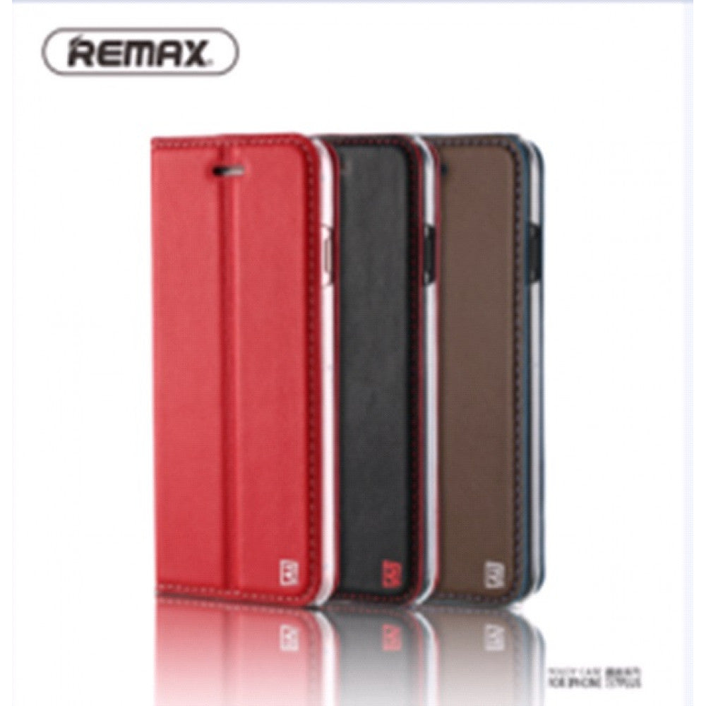 §Remax Foldy Series Leather Case — iPhone 7 Plus ; 8 Plus — Black