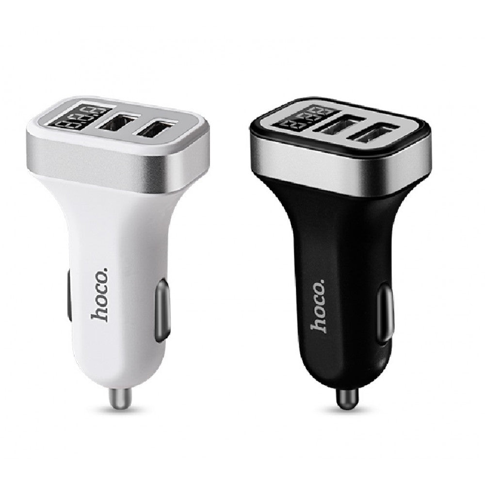 Car Charger | 3.1A | 2U | Digital Display — Hoco Z3 — Black