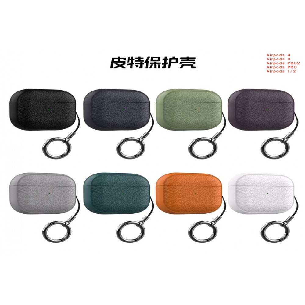 Airpods Pro 3 Case — Leather Ring — Grey