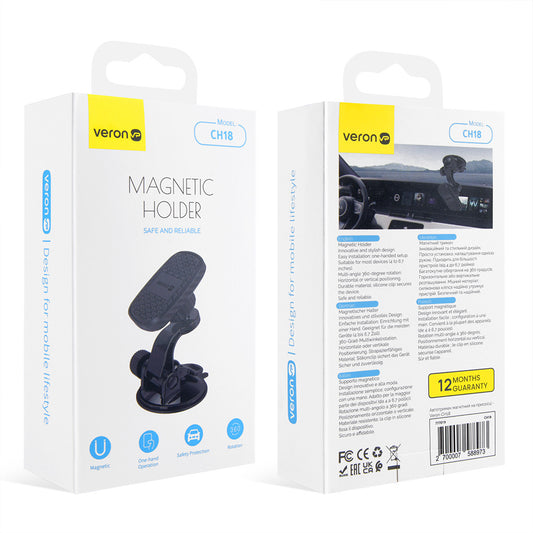 Magnetic car holder with suction cup — Veron CH18