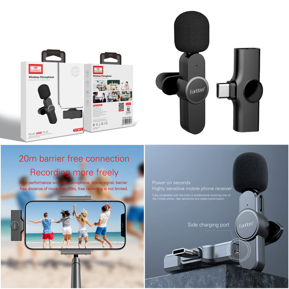 Wireless microphone for phone Earldom ET-MC3 Lightning
