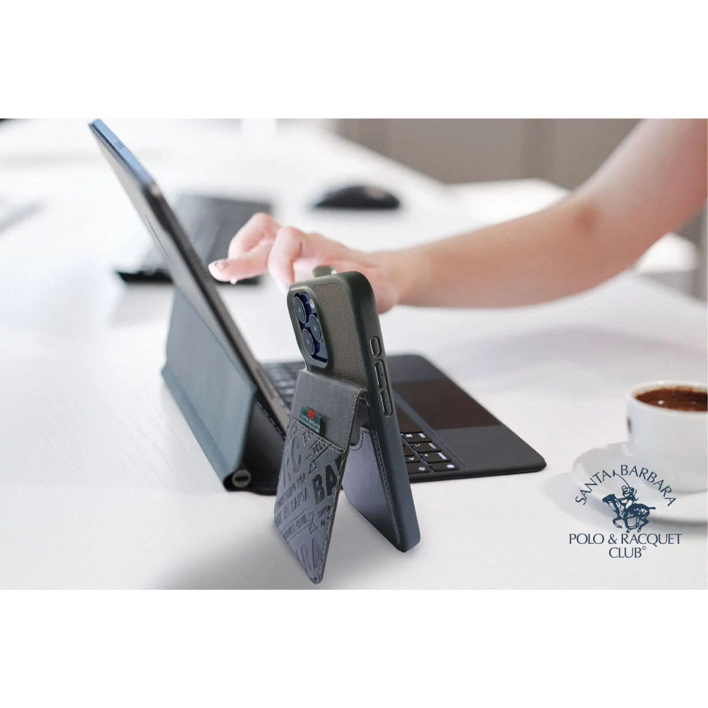 Polo Timothy Leather Case iPhone 15 Pro - Black