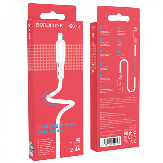 Lightning Cable 2.4A (1m) Borofone BX48 — White