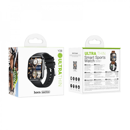 Smart Sports Watch (Call Version) Hoco Y28 — Black