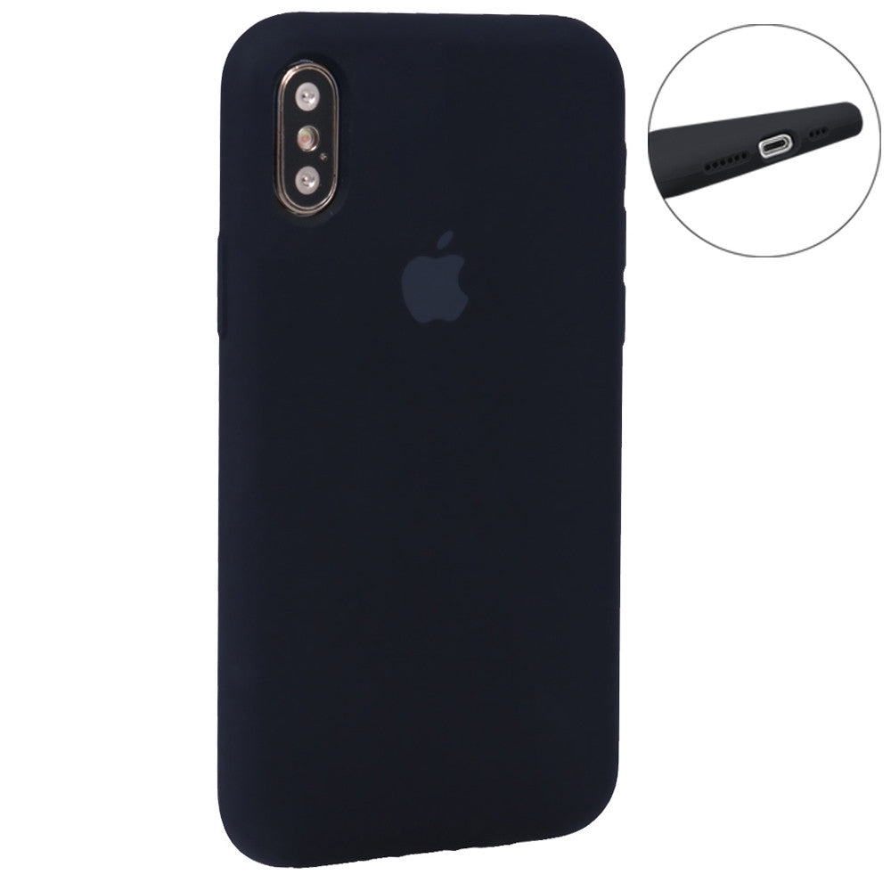 Original Silicone Case Full Size iPhone Xs MAX ā Black (18)