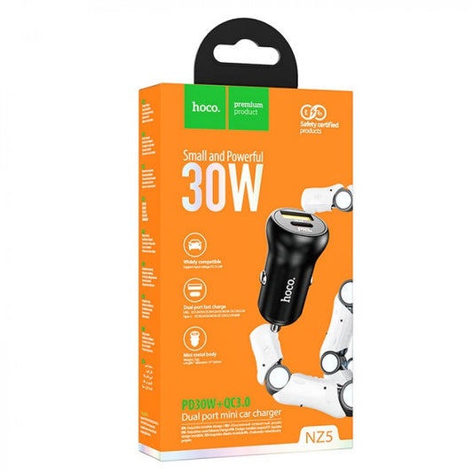 Car Charger 30W PD QC3.0 Hoco NZ5 – Black