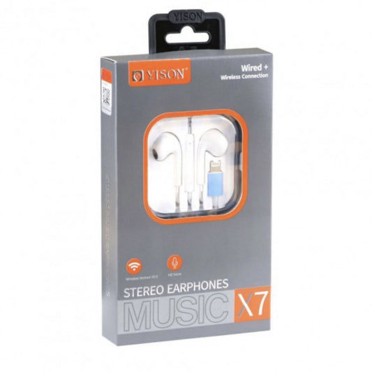 Lightning headphones with microphone Yison X7 – White