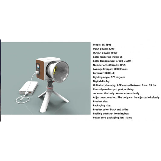 LED video light lamp Veron ZE-150Bi 150W 2700-7500K
