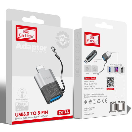 USB 3.0 to Lightning Adapter OTG Earldom ET-OT74