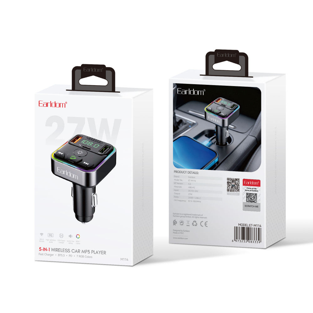 Fm Modulator MP3 | Car Charger | 3.0A | 2U | 1C — Earldom ET-M114