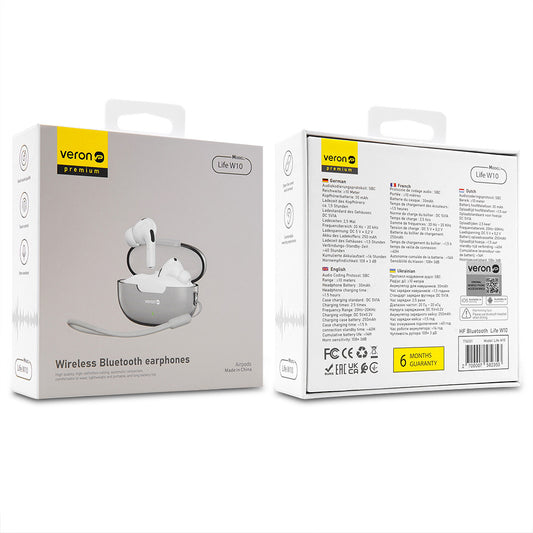 TWS Bluetooth Headset Veron W10 Life – Silver
